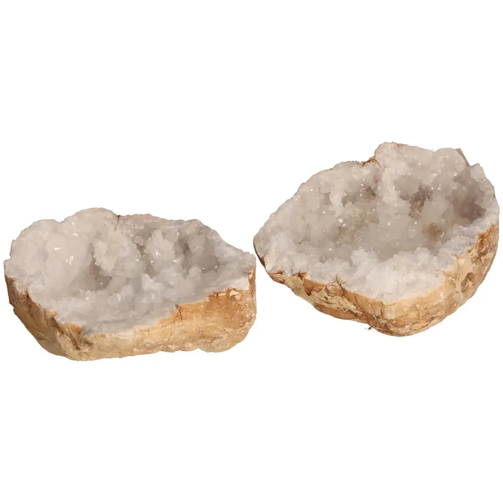 Opened 3-5kg Quartz Geode showcasing shimmering crystals, ideal for spiritual and decorative purposes.