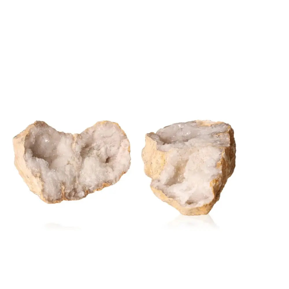 Quartz Geode (700-900g) with a rugged exterior and sparkling crystal interior, perfect for adding natural beauty and tranquility to any space.