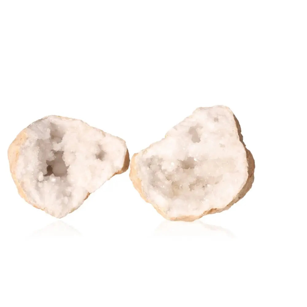 Open quartz geode revealing sparkling crystal interior, perfect for enhancing tranquility and clarity in any space, 900-1200g.