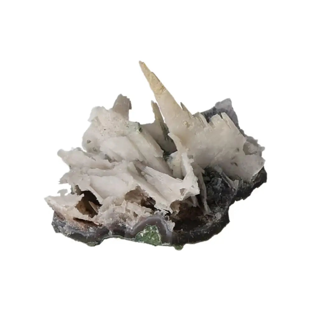 Quartz pseudomorph after zeolite mineral specimen showcasing rare transformation available at Sylvia Crystals. Unique natural formation.