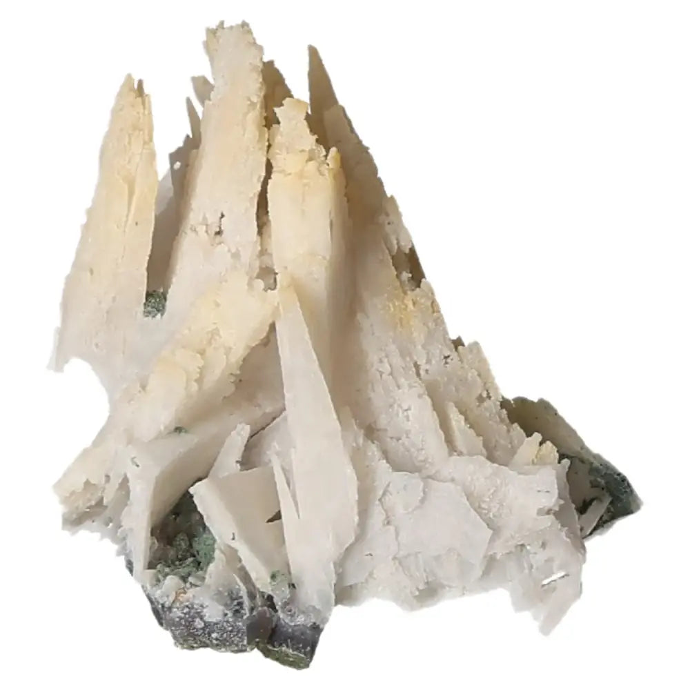Quartz pseudomorph after zeolite mineral specimen, showcasing rare transformation with sharp edges and intricate crystal formations.