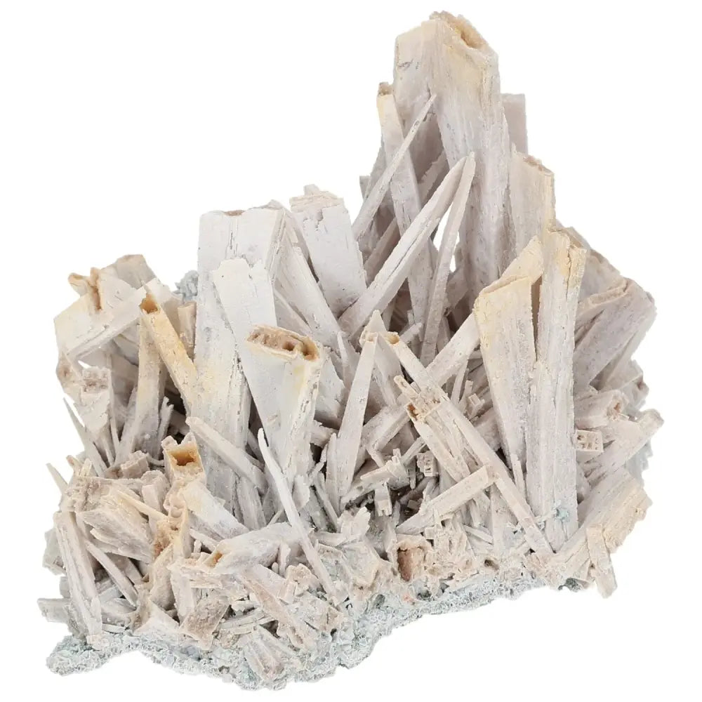 Quartz pseudomorph after zeolite crystal, showcasing rare transformation with intricate white structures, from Sylvia Crystals.