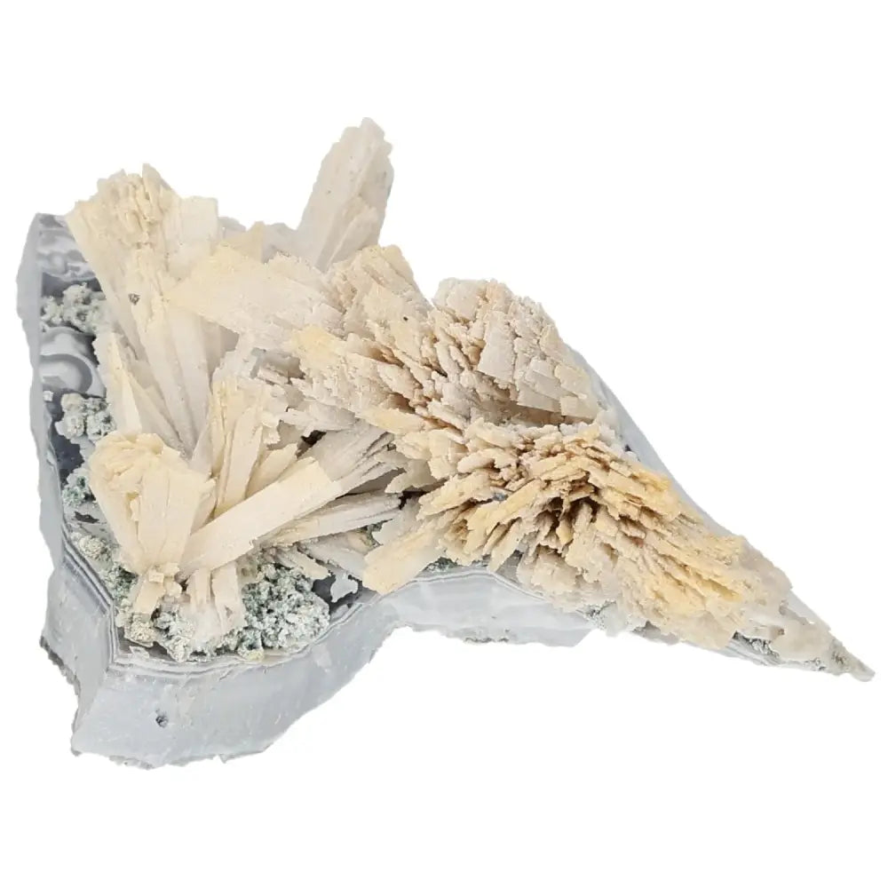 Quartz pseudomorph after zeolite from Sylvia Crystals, showcasing a rare mineral transformation with intricate quartz formations.