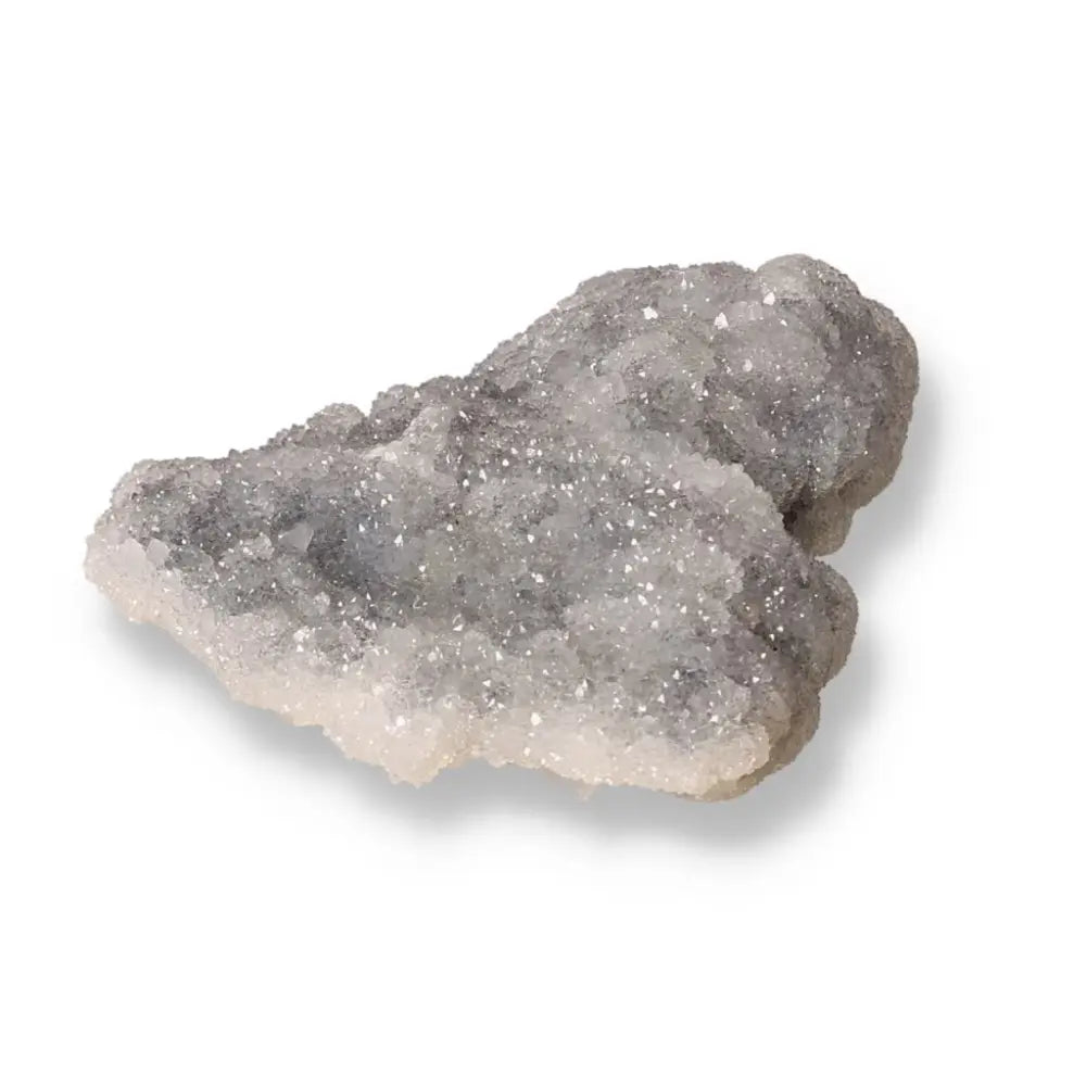 Raw quartz gemstone with sparkling crystal facets radiating natural beauty and energy