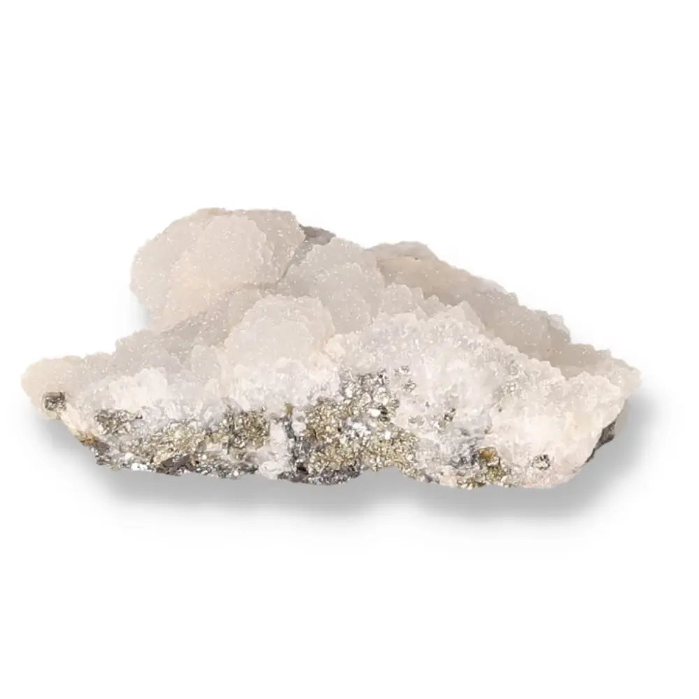 Close-up of a shimmering raw Quartz crystal showcasing its natural beauty and unique elemental inclusions.