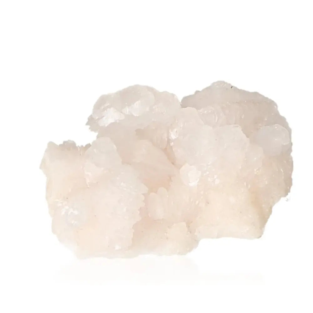 Natural Quartz gemstone in soft white hue, showcasing unique textures and spiritual harmony.