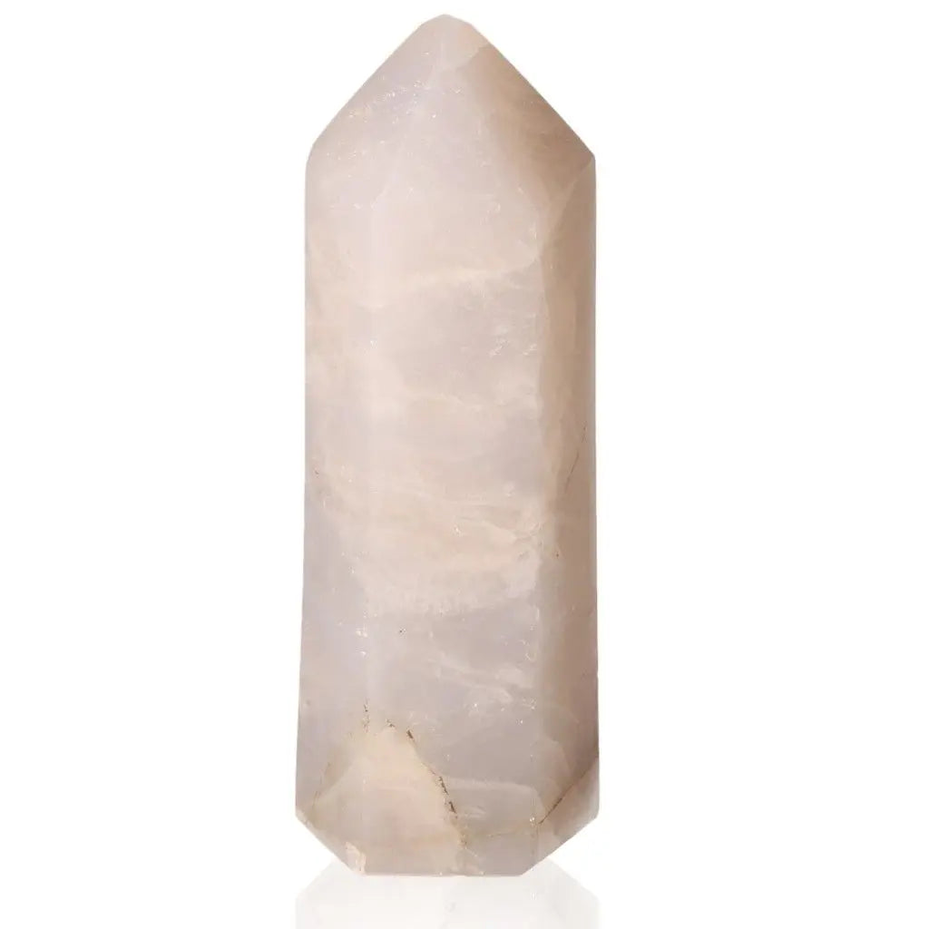 Quartz Tower crystal with natural striations for purifying and soothing ambiance in any room.