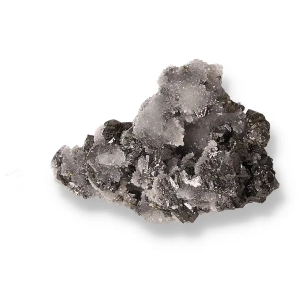 Quartz with Galena crystal showcasing a dazzling blend of pure quartz and grounding galena minerals