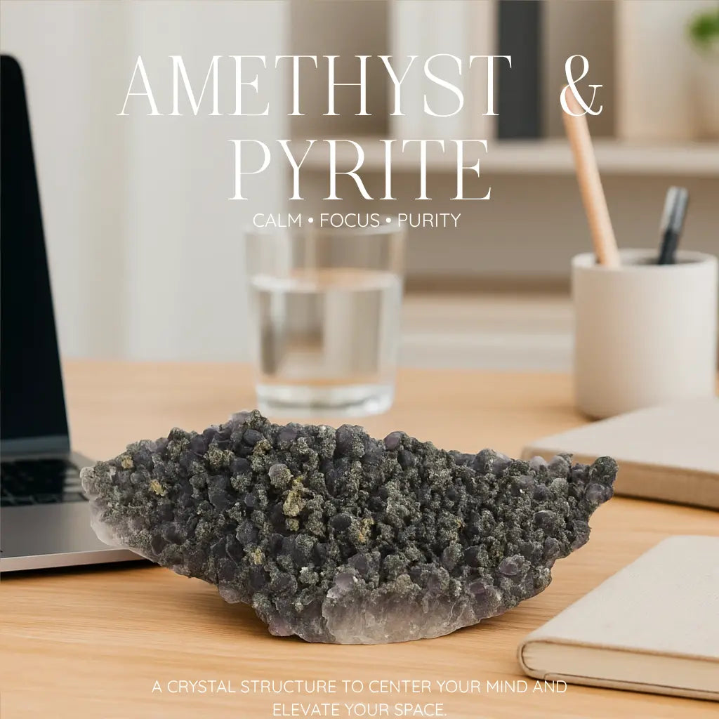 Rare Amethyst with Pyrite Sylvia Crystals Sp. z o.o.