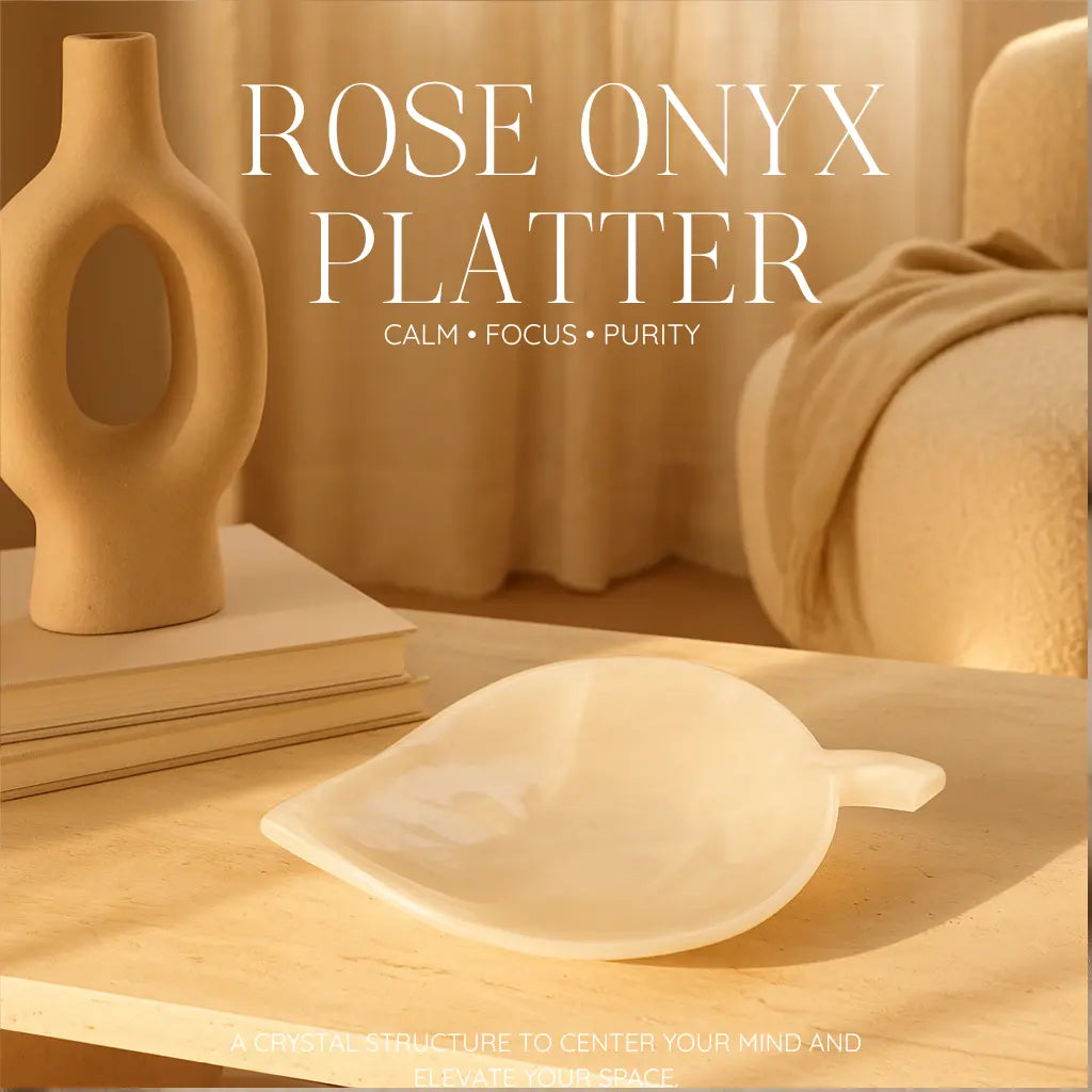 Rose Onyx Platter Sylvia Crystals Sp. z o.o.