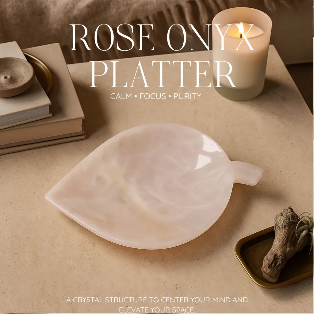 Rose Onyx Platter Sylvia Crystals Sp. z o.o.
