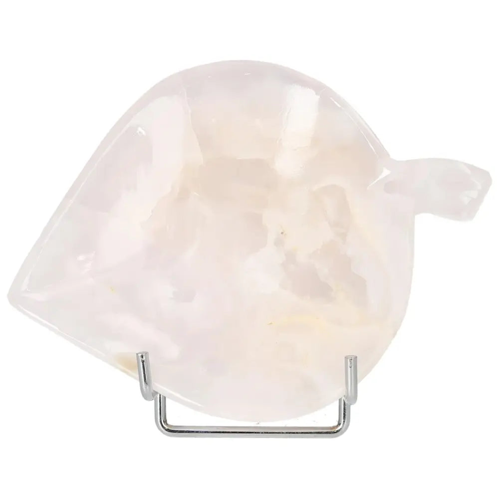 Exquisite rose onyx platter showcasing unique color variations and veining, perfect for elegant table settings or decor.