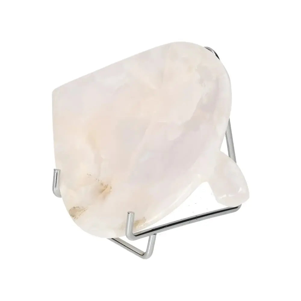 Rose onyx platter showcasing unique veining with a polished surface, perfect for elegant table settings or serving delicacies.