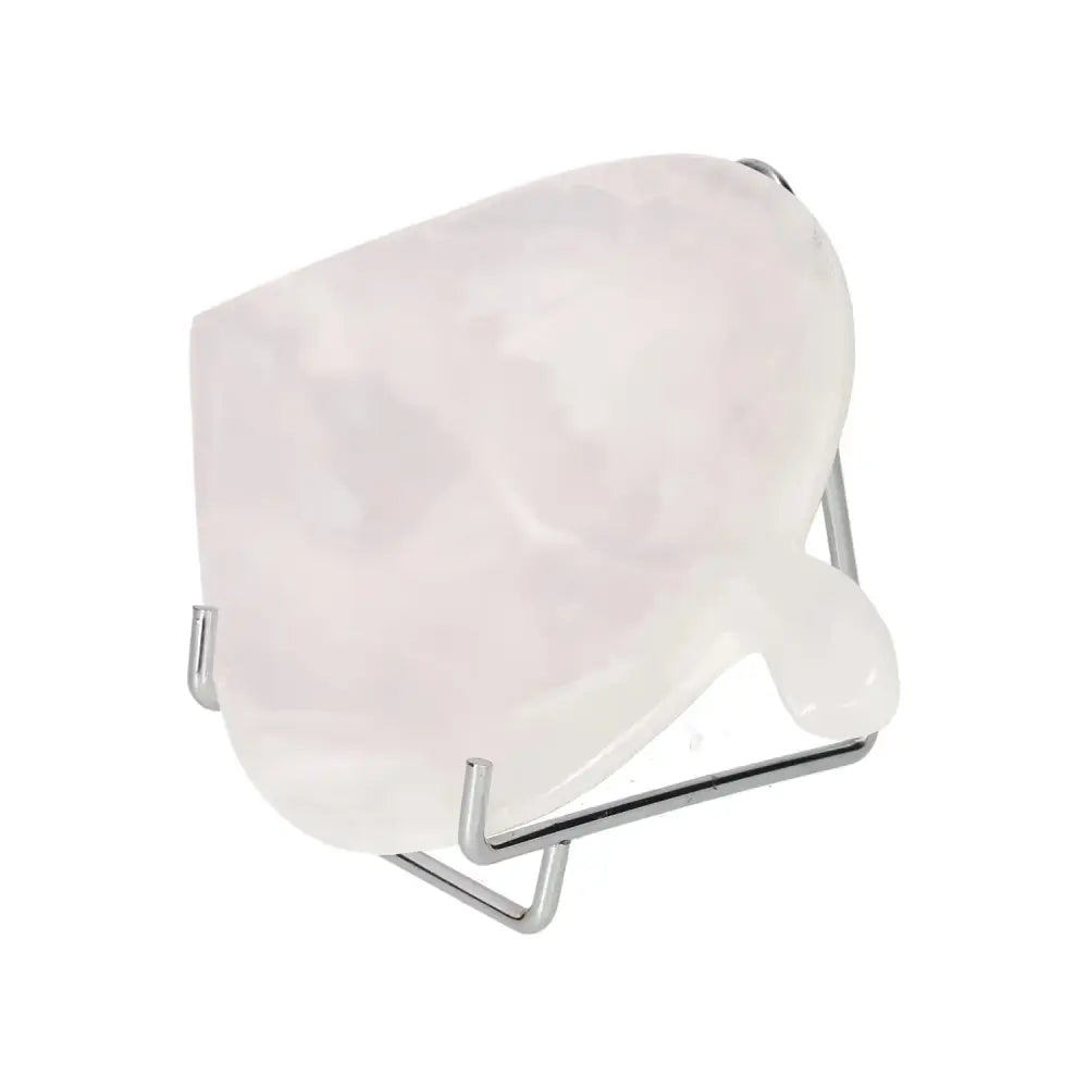 Elegant rose onyx platter featuring unique color variations, displayed on a sleek metal stand, perfect for elevating any tablescape.