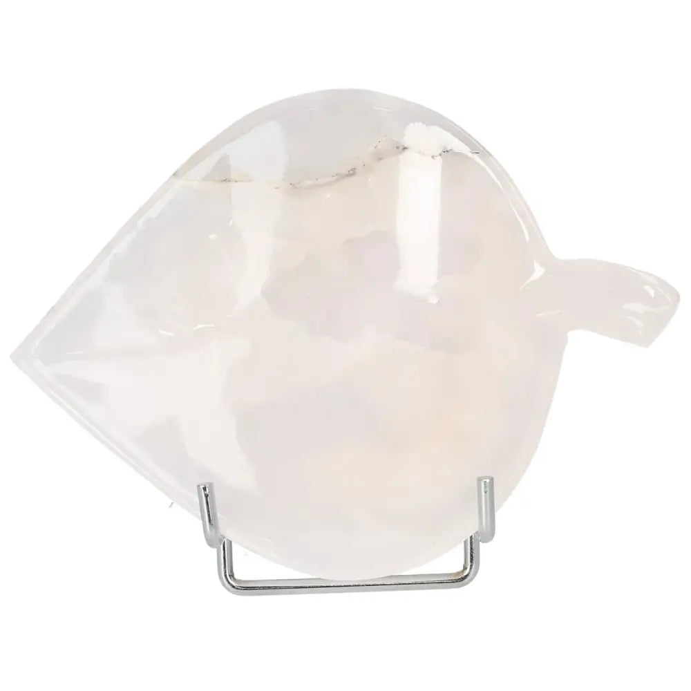 Rose onyx platter with unique veining and polished surface, showcasing natural elegance and beauty, perfect for serving or decor.