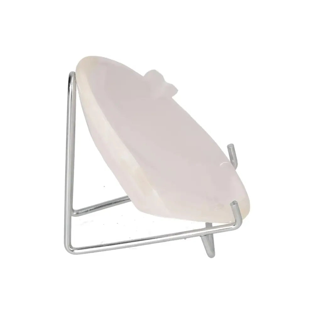 Rose Onyx Platter on stand, symbolizing strength and self-discipline, ideal for enhancing control and releasing past burdens.