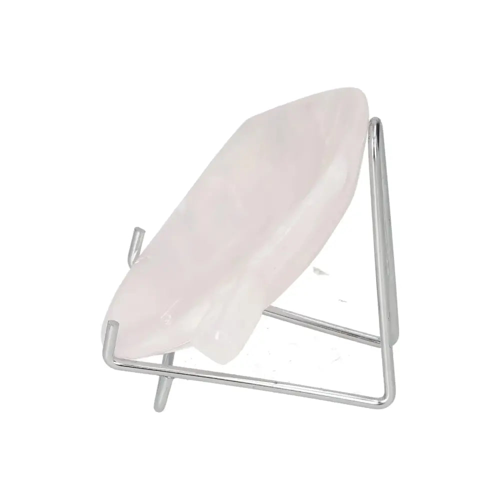 Rose Onyx Platter on display stand showcasing unique color and veining, perfect for elegant tablescapes and serving delicacies.