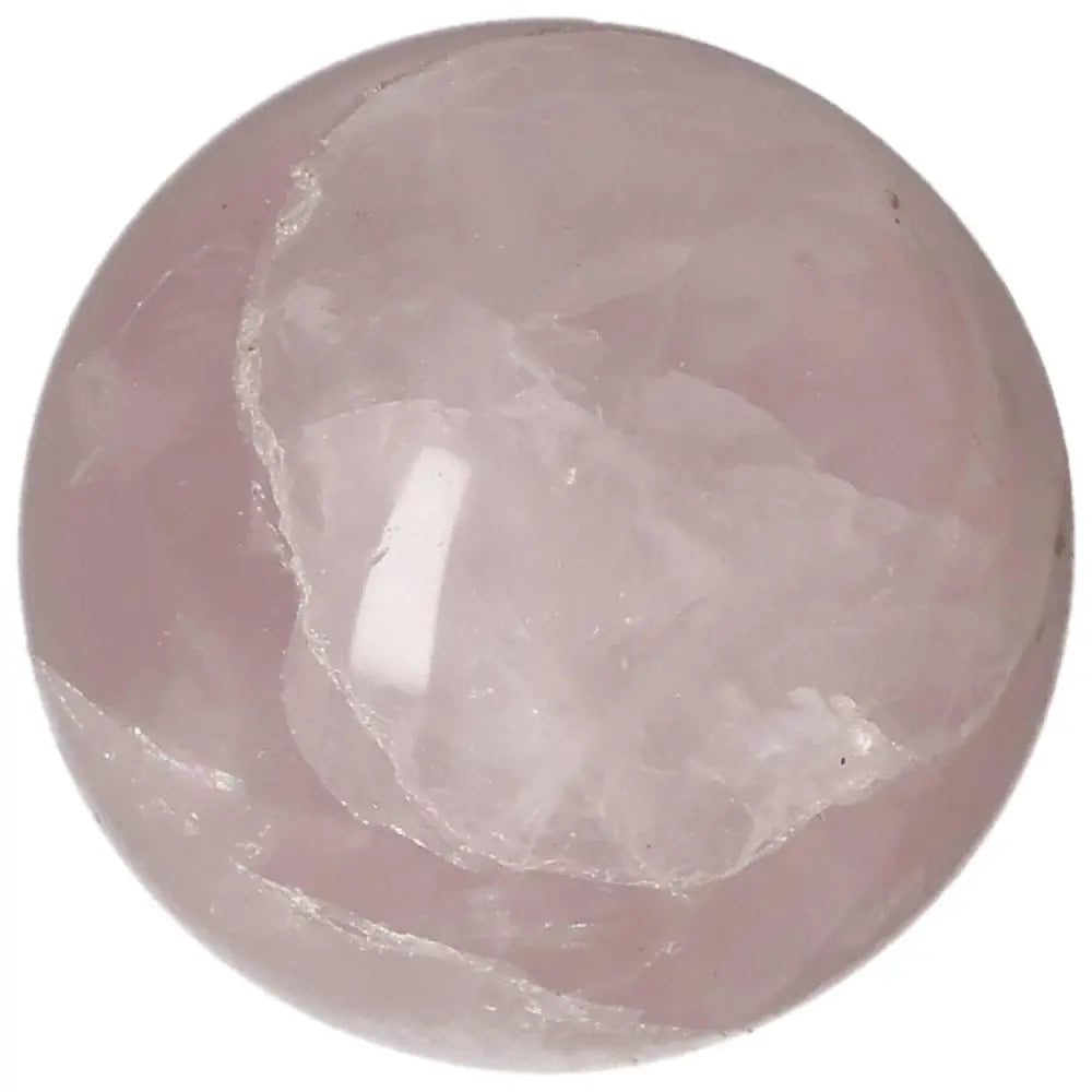 Rose Quartz Sphere 6 cm with a smooth, polished surface, ideal for crystal healing and decor. Soft pink hues enhance tranquility.