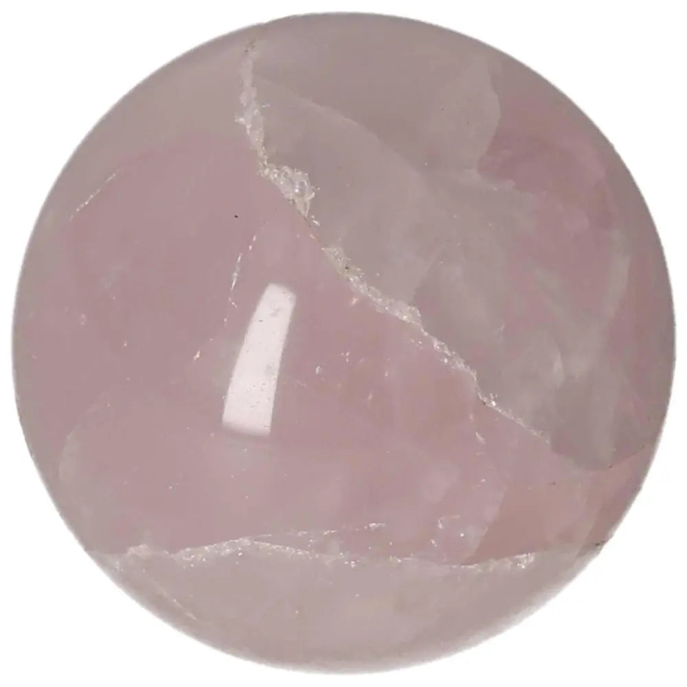 Rose Quartz Sphere measuring 6 cm diameter with a smooth, polished surface, perfect for healing and decorative purposes.