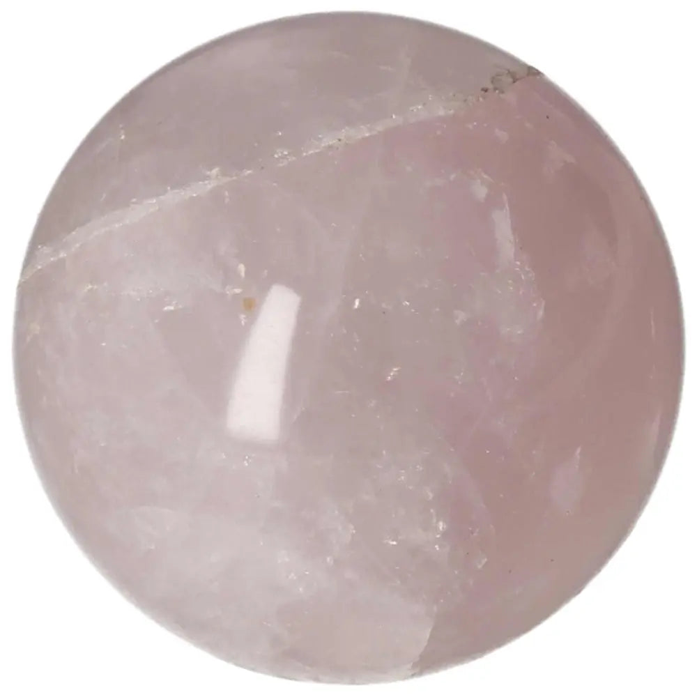 Rose Quartz Sphere, 6 cm diameter, showcasing a polished, pink crystal surface ideal for healing and decoration.