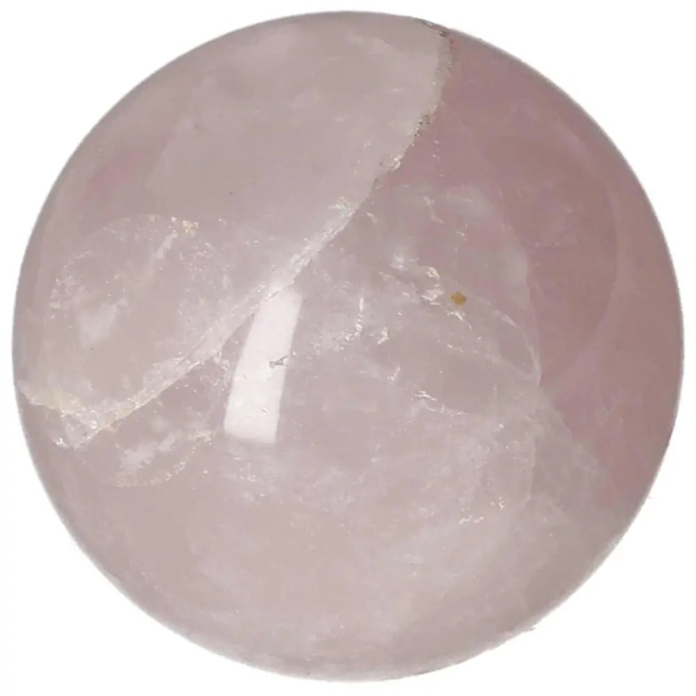 Rose Quartz Sphere 6 cm - Smooth, polished pink crystal ball for decoration and energy healing.