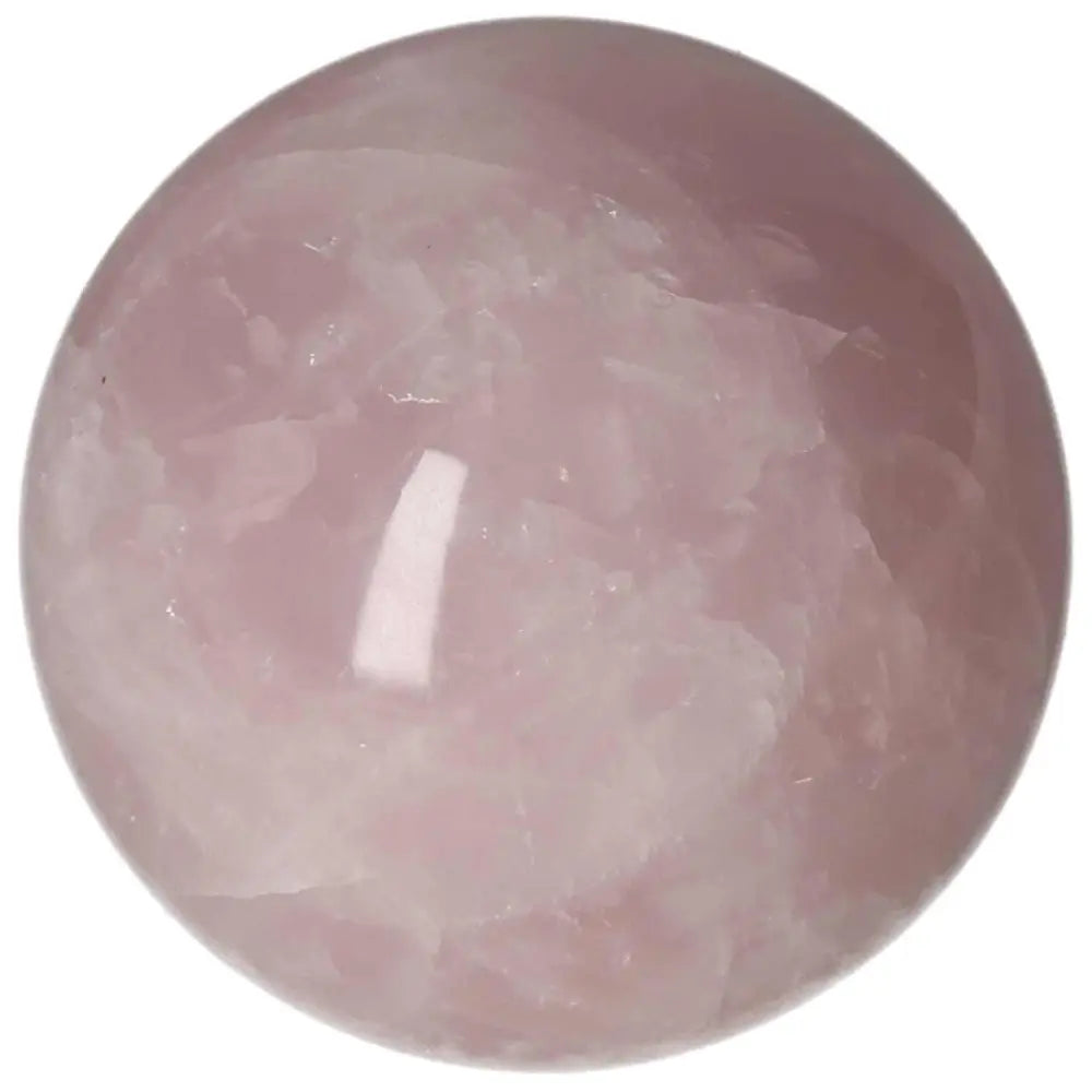 Rose Quartz Sphere 7.5 cm with a soft pink hue, perfect for decoration, meditation, healing, or crystal collection.