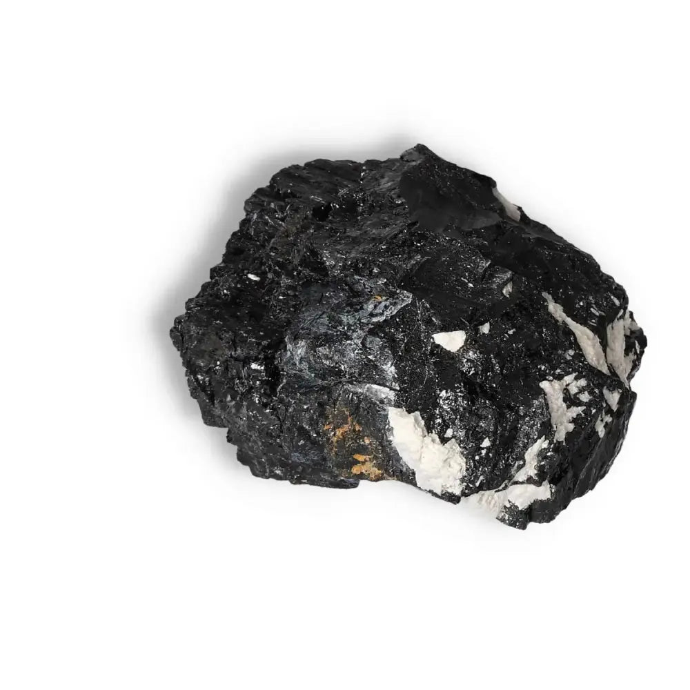 Rough Black Tourmaline Druze L by Sylvia Crystals with cleansing energy and luxury quality.