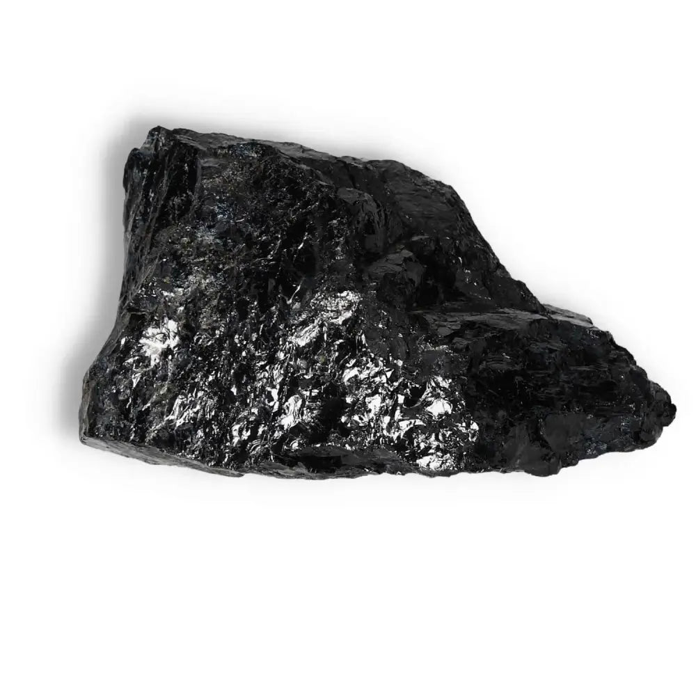 Rough Black Tourmaline Druze crystal for cleansing negative energies and grounding, from Sylvia Crystals collection.