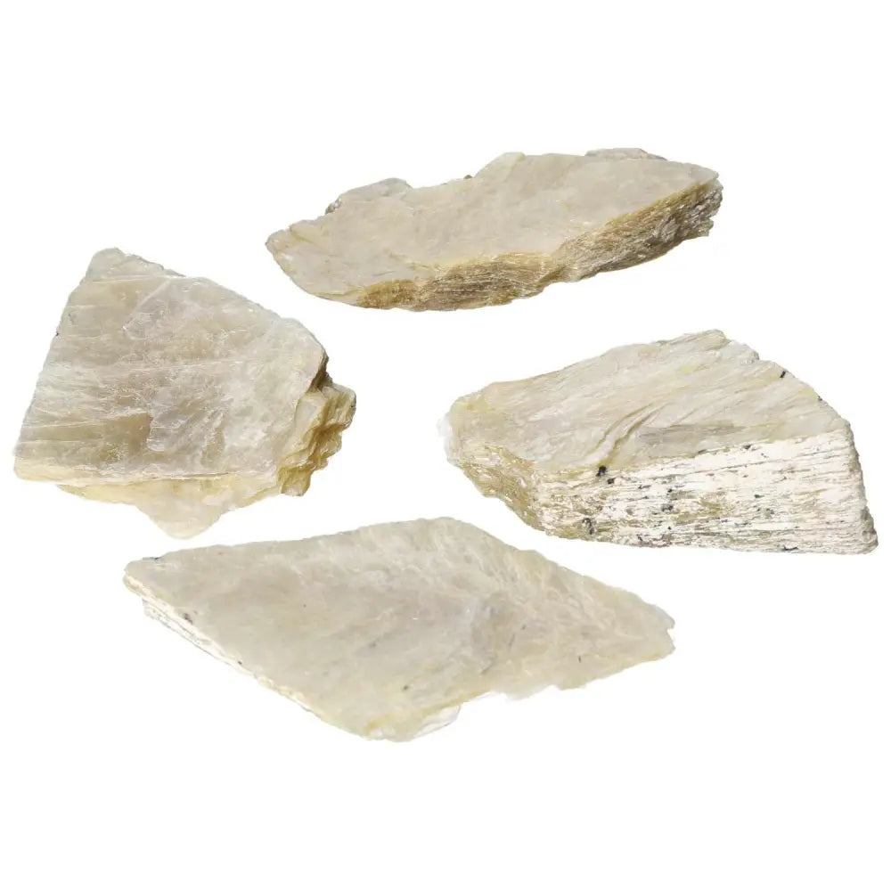 Premium Rough Yellow Mica L crystals showcasing golden hues, handpicked from Sylvia Crystals for elegance and energy.