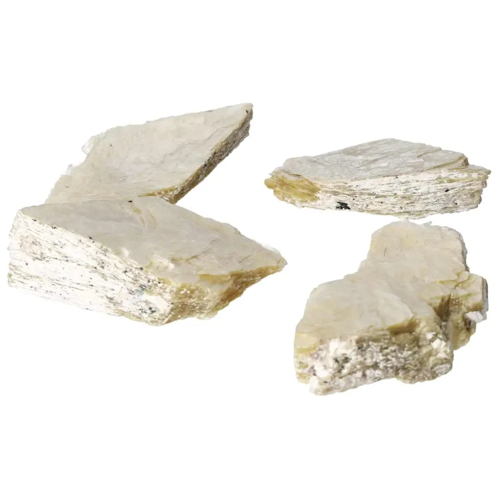 Rough Yellow Mica L crystals showcasing golden hues and luxury by Sylvia Crystals, perfect for natural decor and energy.