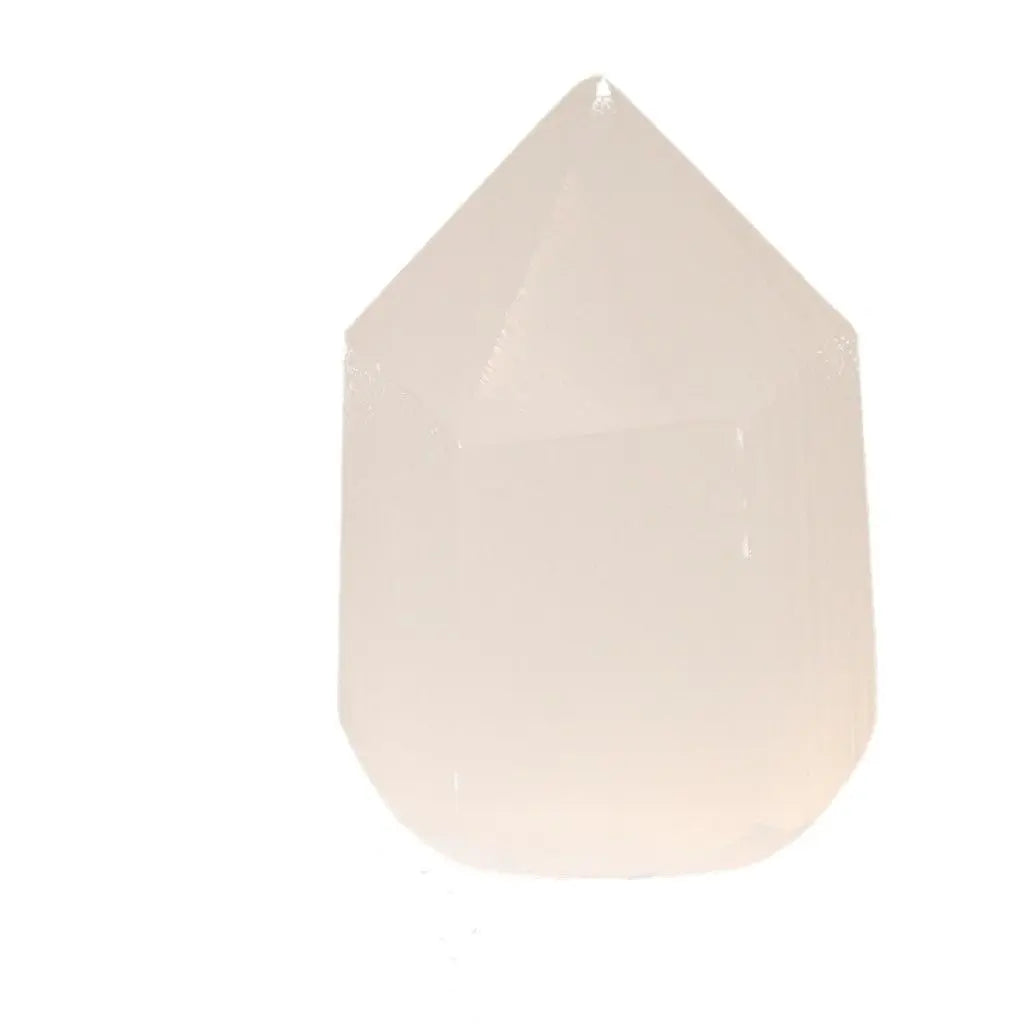 6cm selenite crystal tower with radiant glow, perfect for spiritual enhancement by Sylvia Crystals