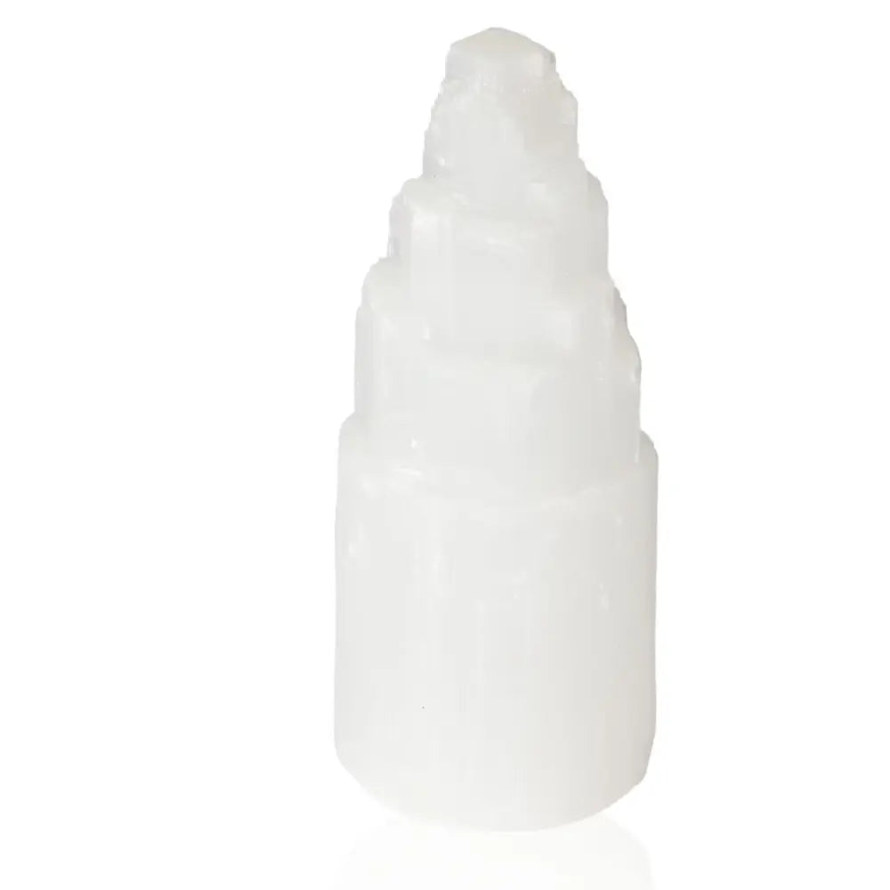 Selenite Tower 20cm by Sylvia Crystals, ethically sourced for spiritual growth and mindful living.
