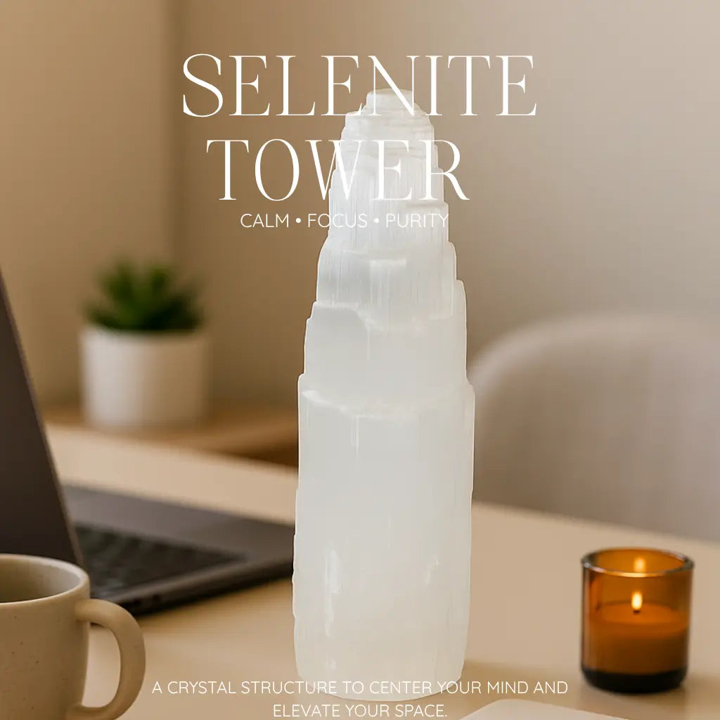 Selenite Tower 30cm Sylvia Crystals Sp. z o.o.