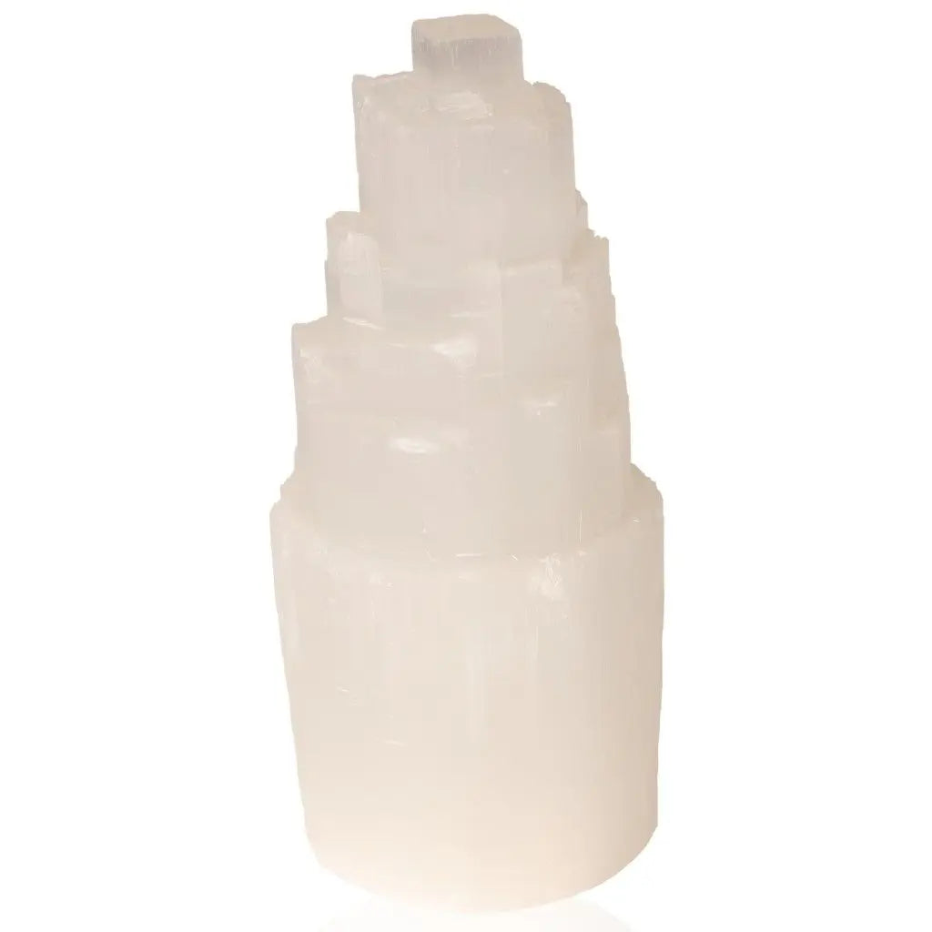 Sylvia Crystals 20cm Selenite Tower for Mindful Living and Spiritual Growth