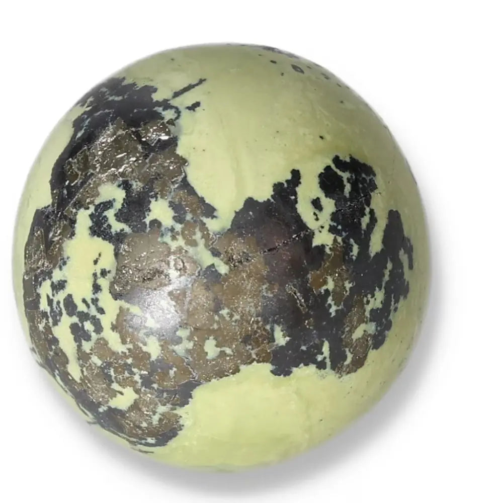 Serpentine Sphere for spiritual growth, enhancing meditation and emotional healing, activating Heart Chakra with nature connection.