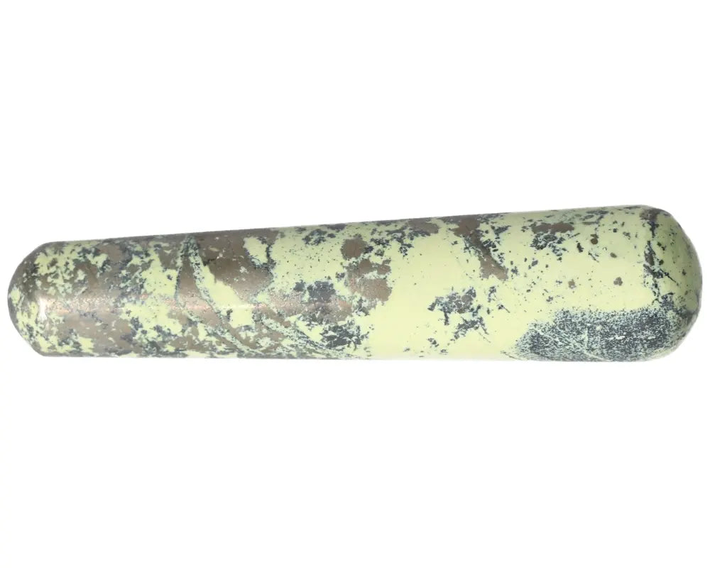 Serpentine wand with healing energy for Heart Chakra, promoting emotional balance, deep meditation, and spiritual growth.