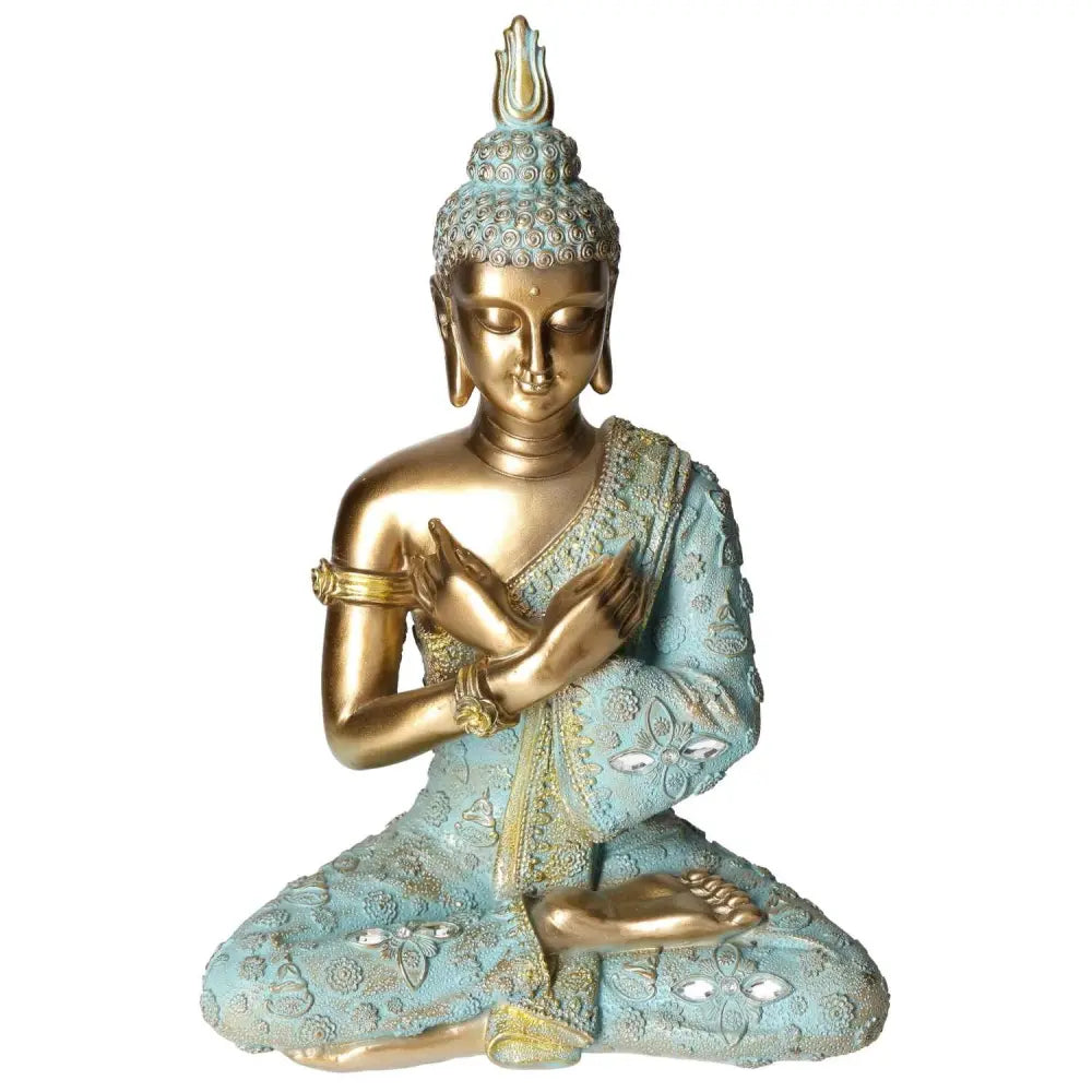 Elegant Sitting Buddha Figure from Sylvia Crystals, symbolizing tranquility and inner peace with artistic craftsmanship.