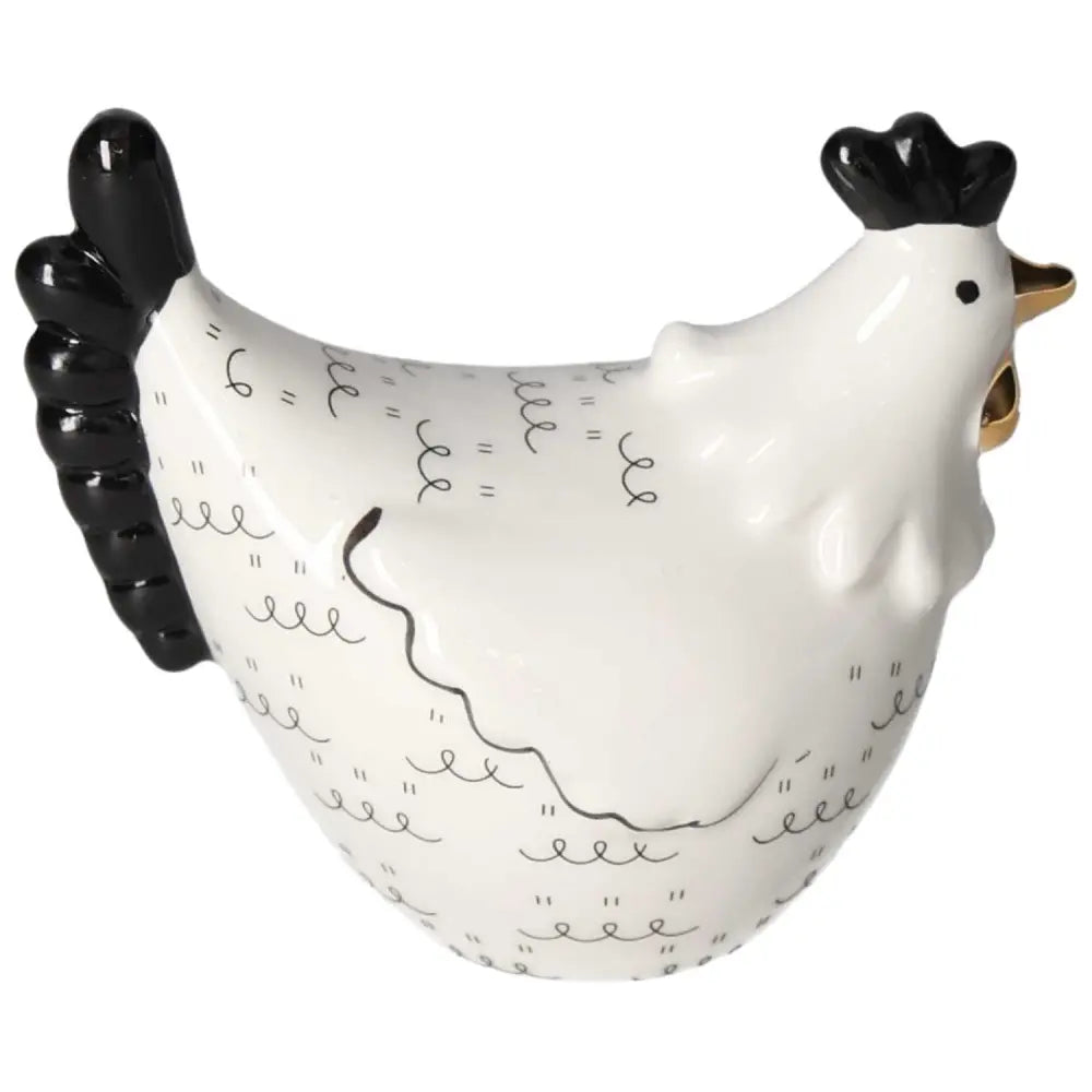 Elegant Small Ceramic Chicken by Sylvia Crystals, perfect for enhancing spiritual and luxurious spaces. Premium quality craftsmanship.