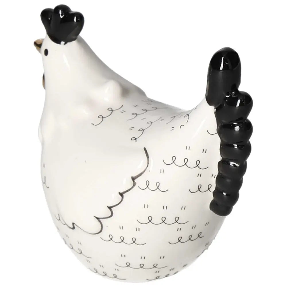 Small Ceramic Chicken by Sylvia Crystals, a luxury decor piece for conscious living, with elegant design and impeccable craftsmanship.