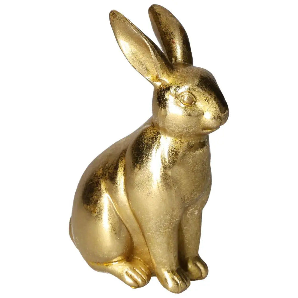 Elegant gold rabbit figure from Sylvia Crystals, perfect for sophisticated home decor, blending luxury and spirituality.
