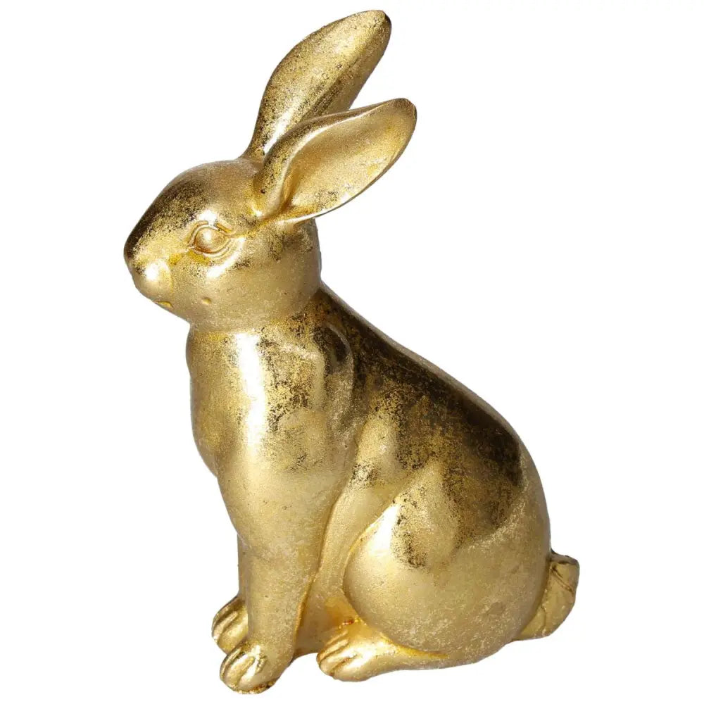Elegant gold Small Home Decor Rabbit Figure from Sylvia Crystals, symbolizing luxury and conscious living, crafted from premium materials.