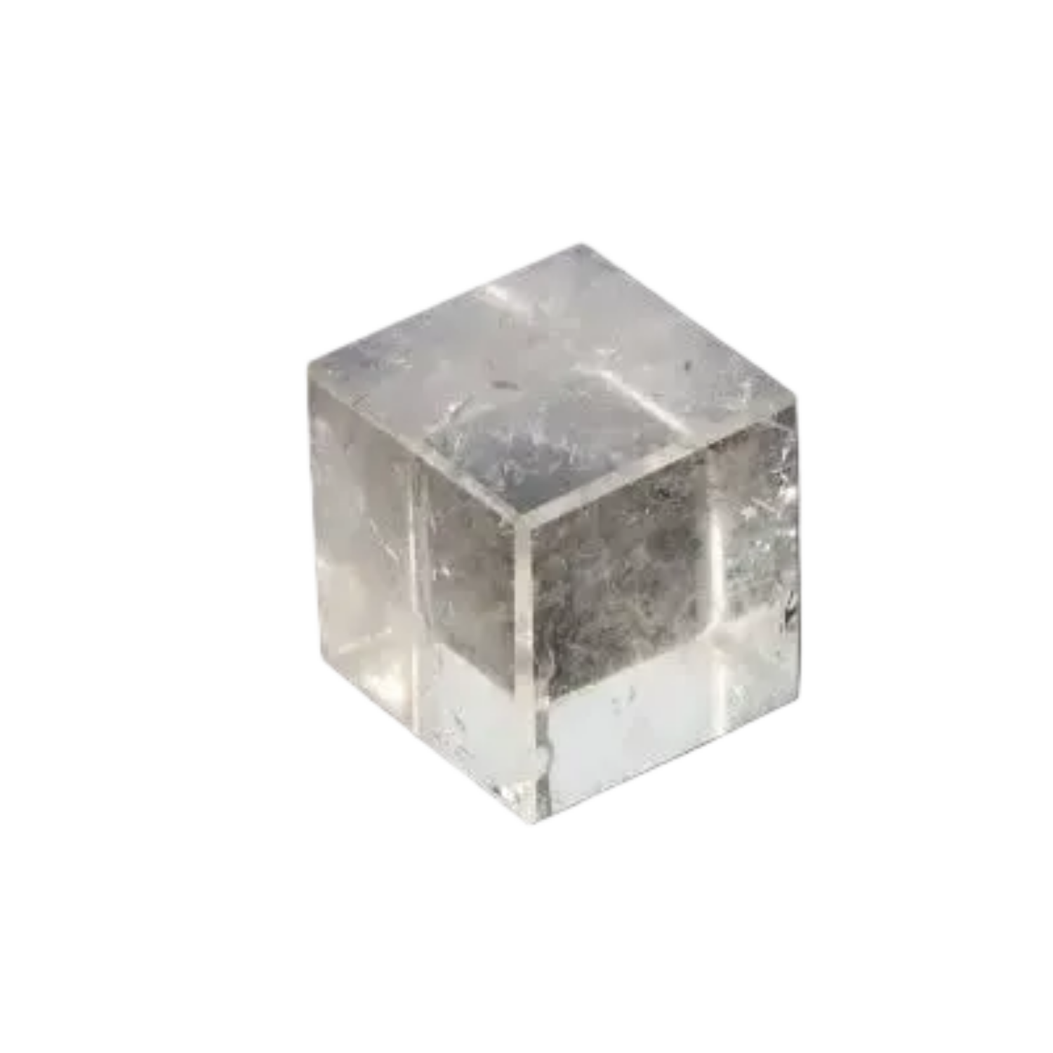 Smoky Quartz Cube, 4 cm - grounding stone in translucent tones, perfect for emotional calm and energy protection.