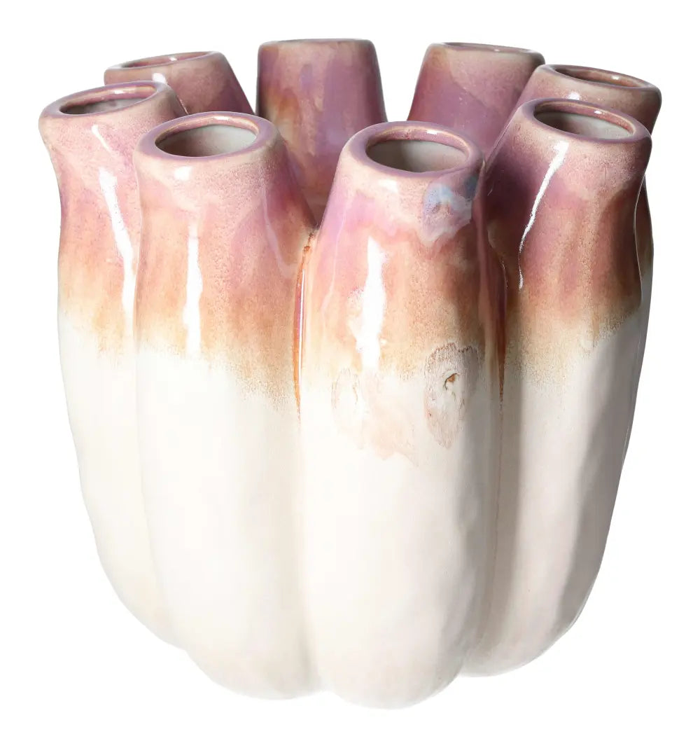 Vase Stoneware Purple 29x29x28 by Sylvia Crystals, elegant design with captivating hues for conscious living and luxury decor.