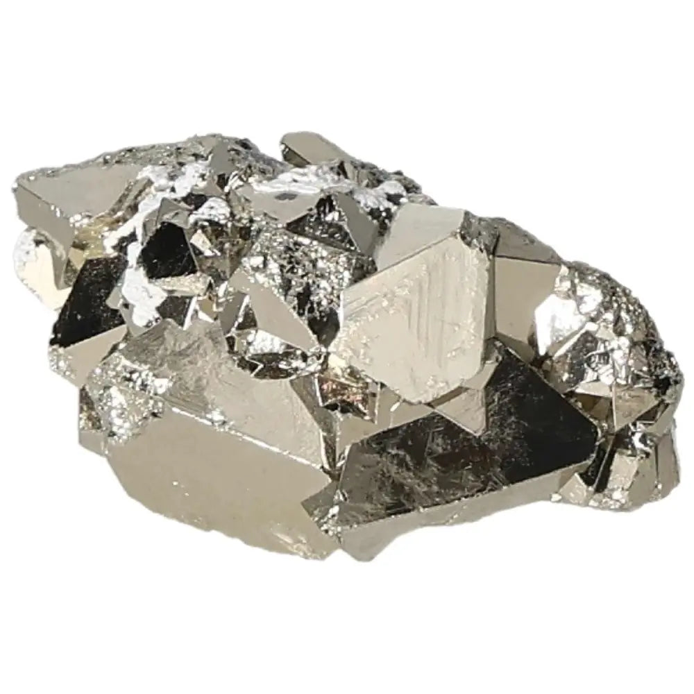Superior quality pyrite cluster with geometric brilliance and metallic luster, showcasing intricate natural formations.