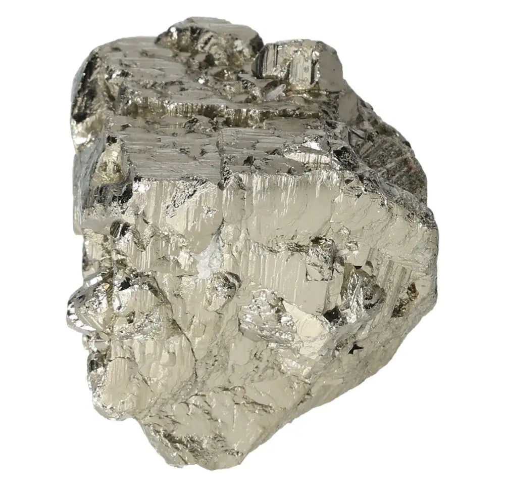 Superior Quality Pyrite Cluster with Natural Geometric Formations and Metallic Luster