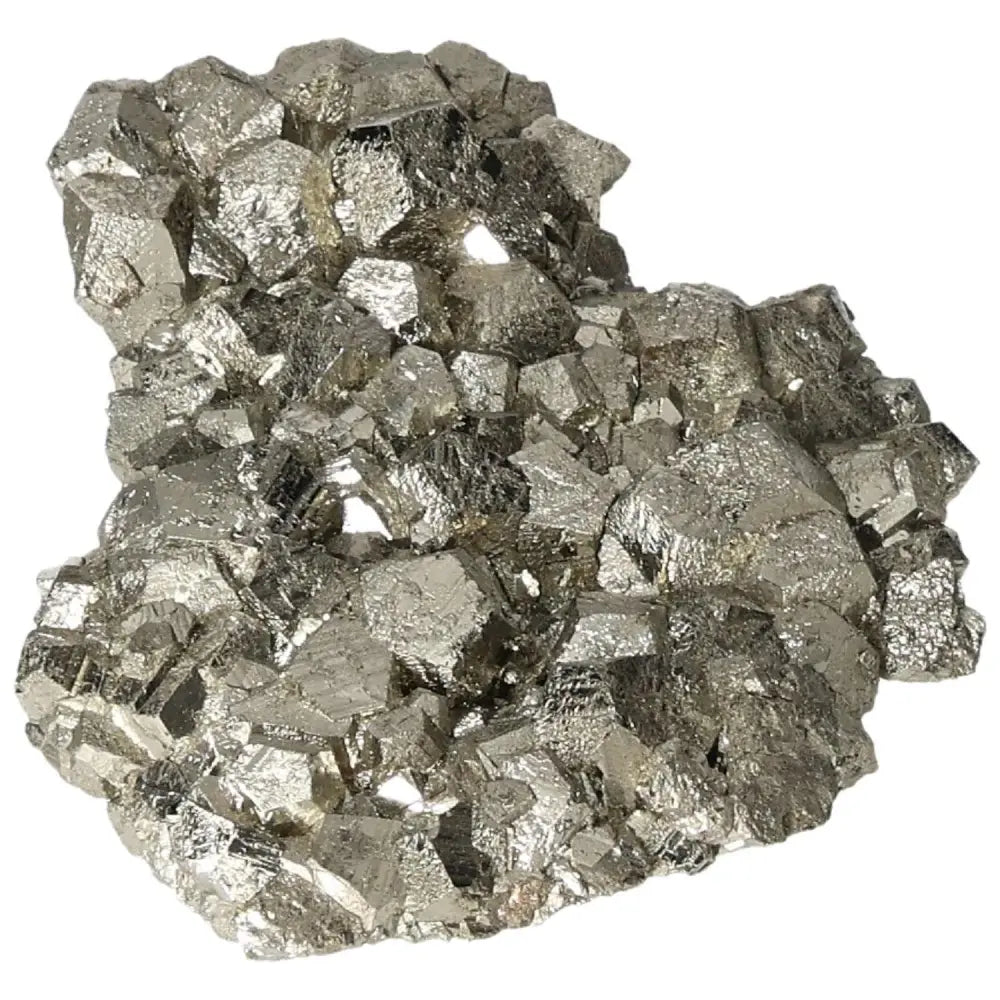 Superior Quality Pyrite Cluster with geometric formations showcasing metallic luster, sourced from premium deposits.