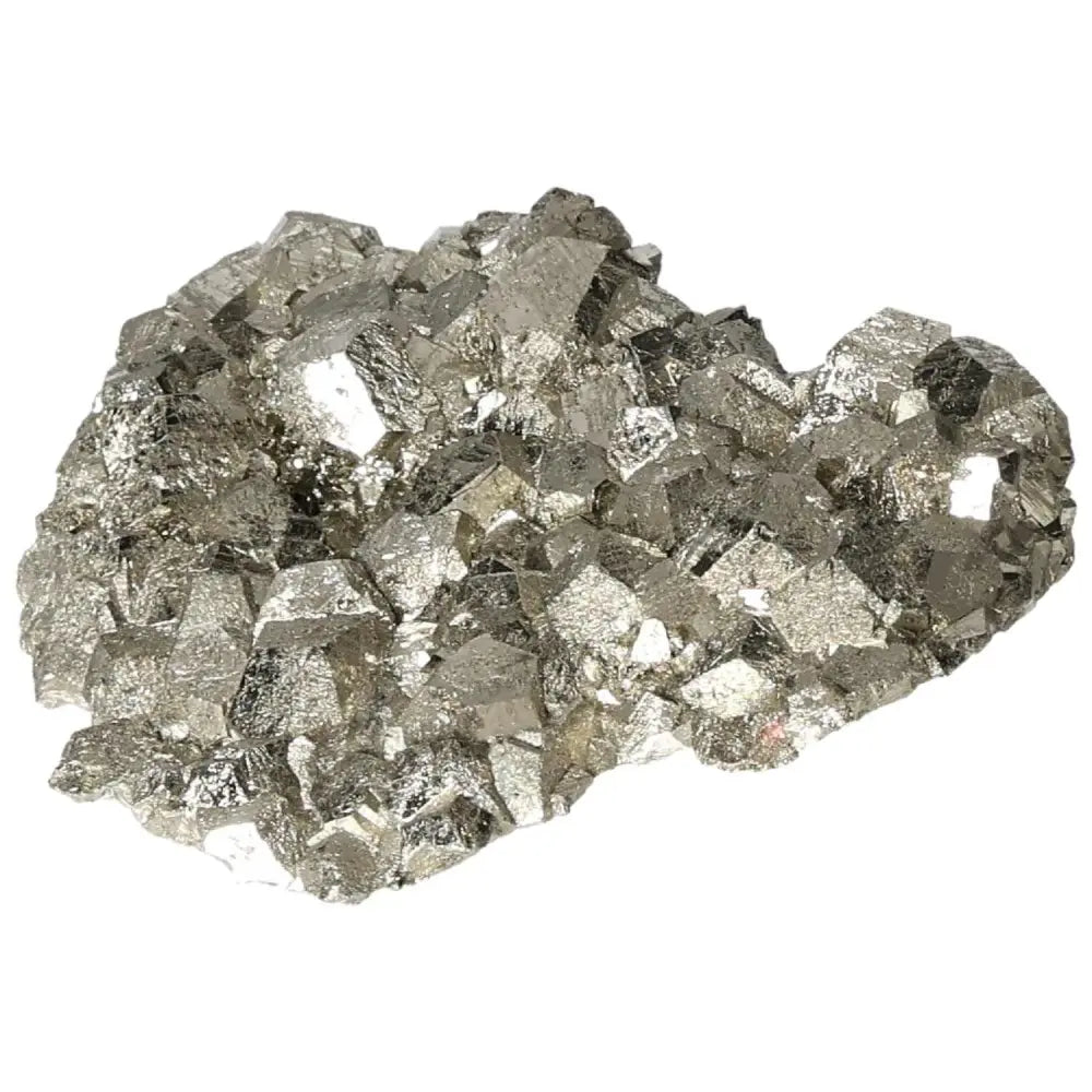 Superior Quality Pyrite Cluster with metallic luster, featuring natural cubic formations and geometric brilliance from premium deposits.