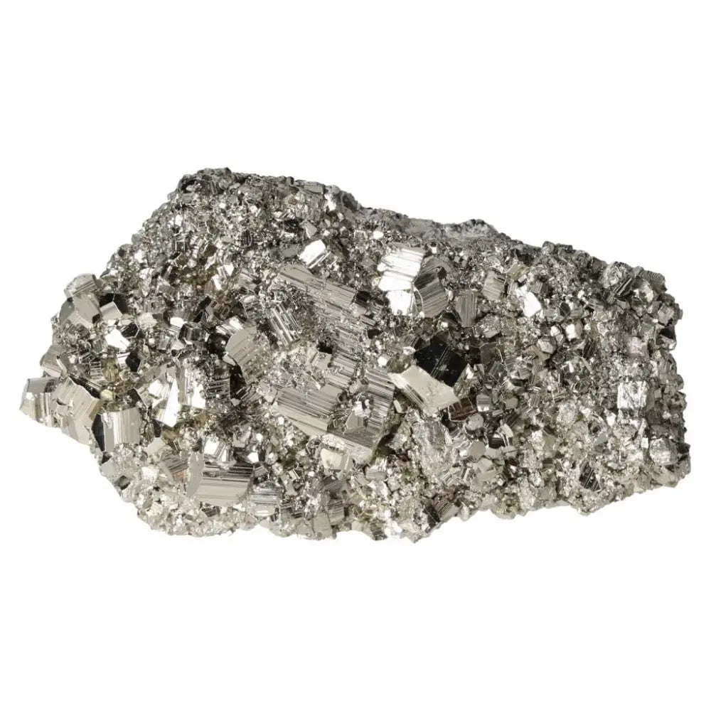 Superior quality pyrite cluster showcasing geometric formations and metallic luster, sourced from premium deposits.