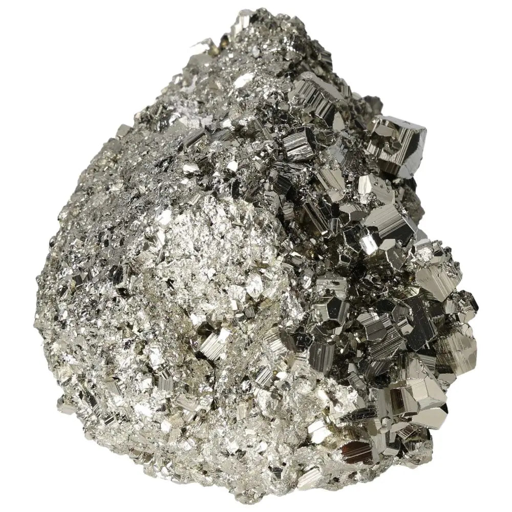 Superior quality pyrite cluster showcasing natural cubic formations and metallic luster.