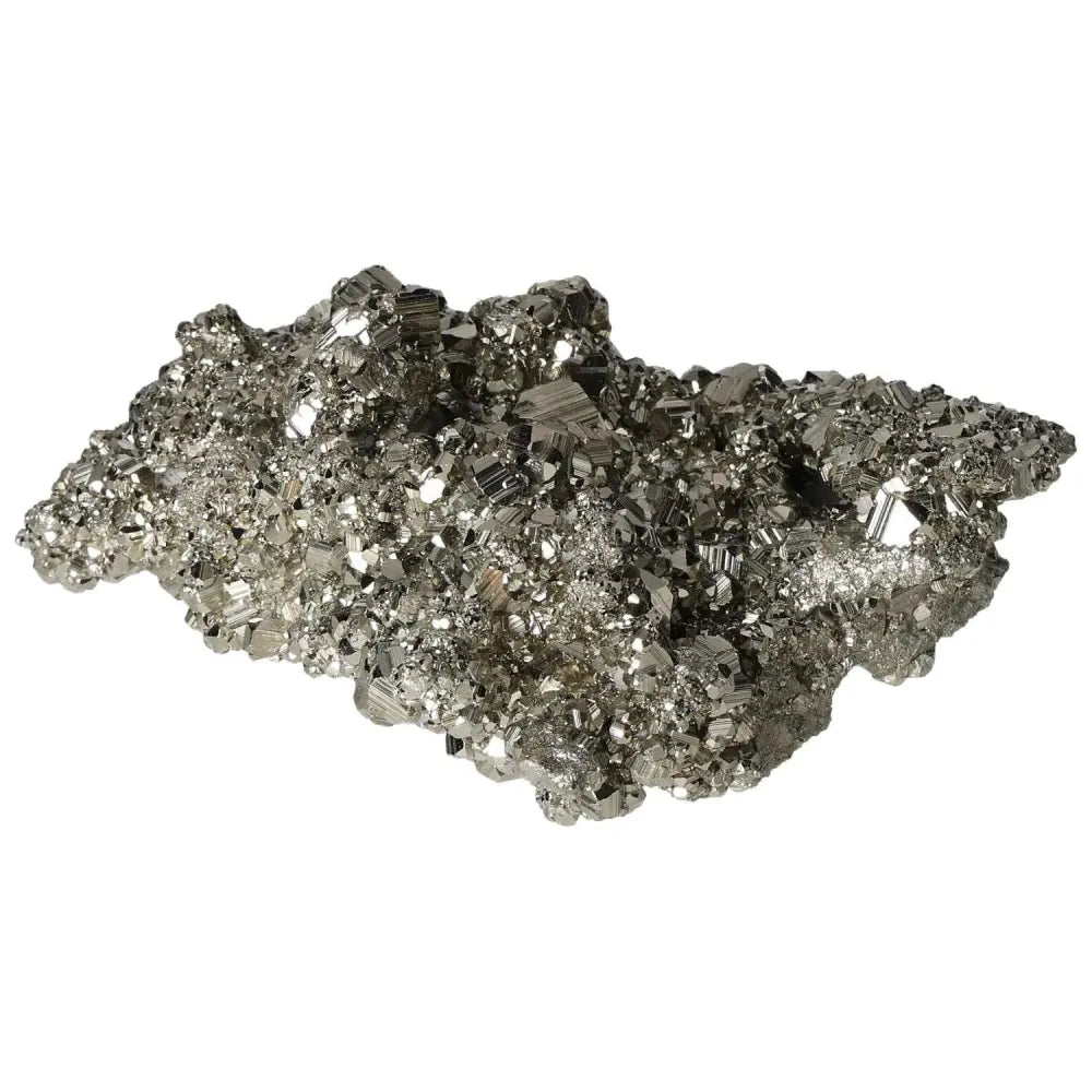 Superior quality pyrite cluster with geometric cubic formations and metallic luster from premium deposits.